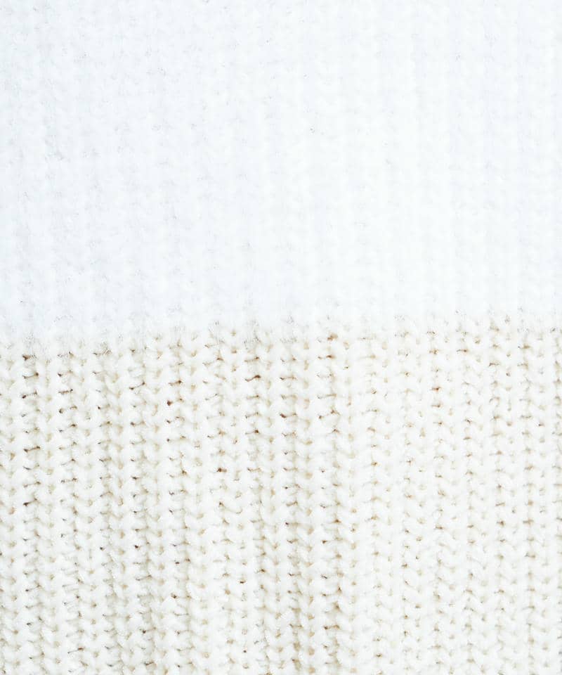 ハイブリット肩開きニットミニワンピース 詳細画像 オフホワイト 7