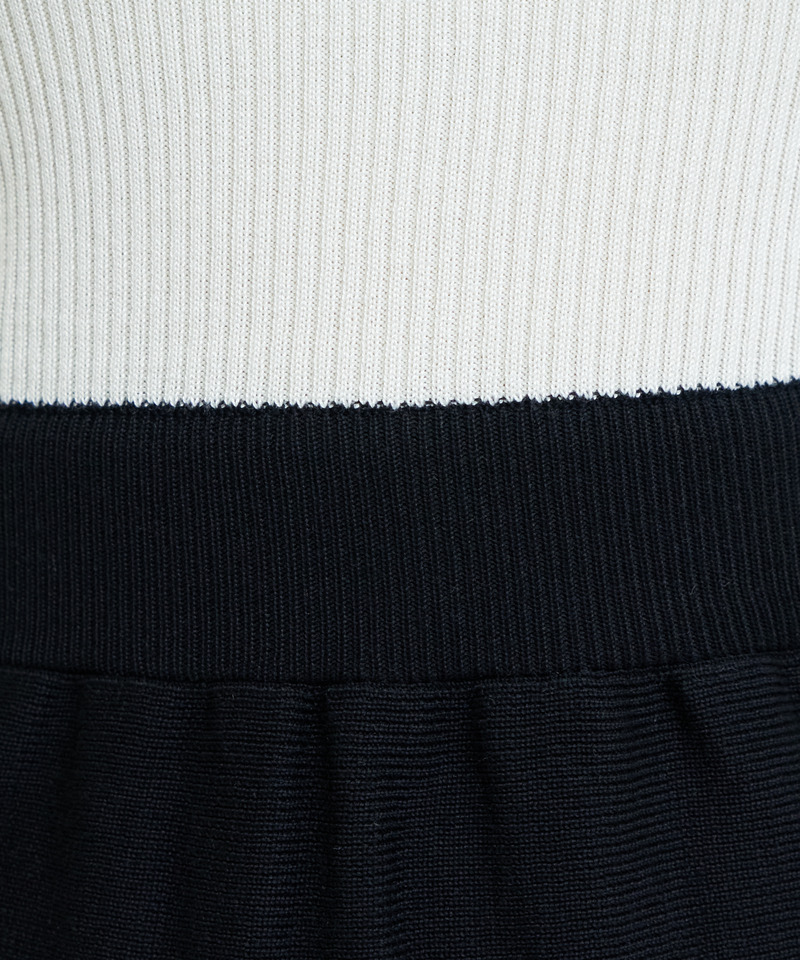 デコルテライン配色ニットマーメイドワンピース 詳細画像 ピンク 6