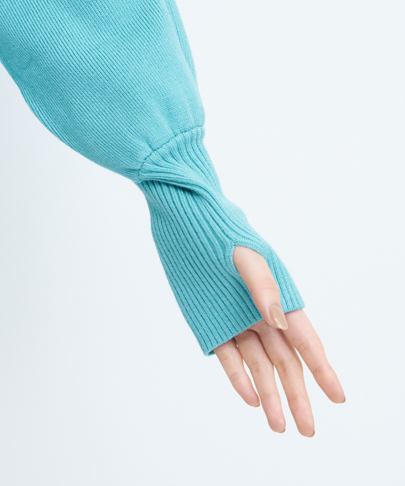 ウォッシャブルハイネック長袖ニットミニワンピース 詳細画像 ボーダー 6