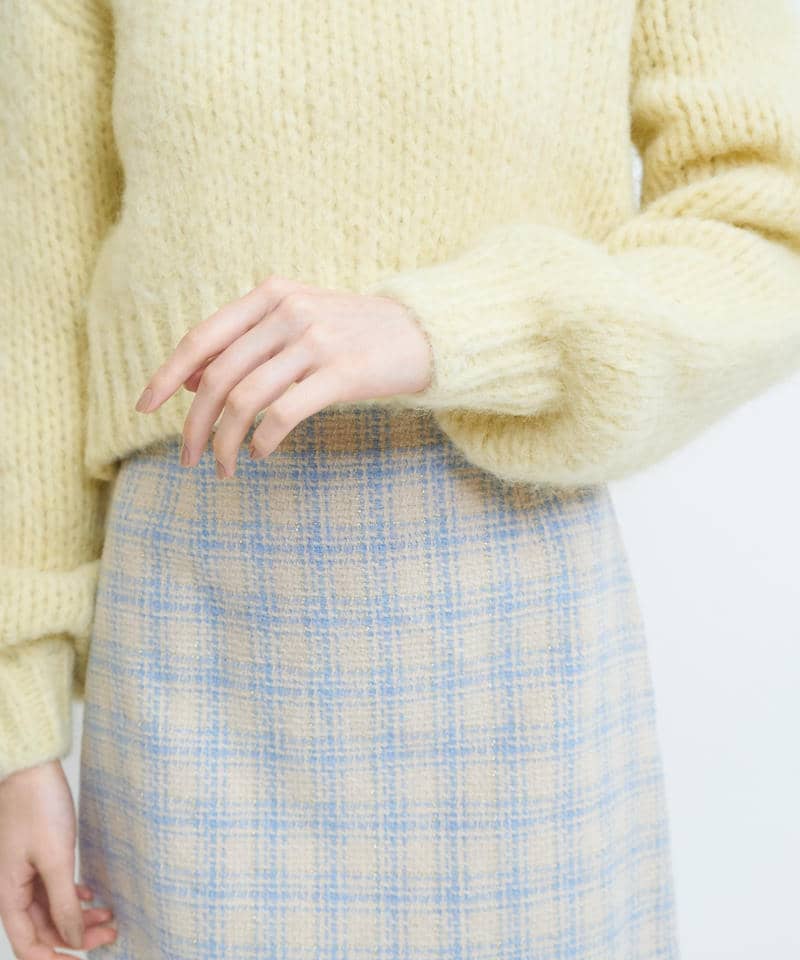 フワフワカラーニットトップス 詳細画像 イエロー 5