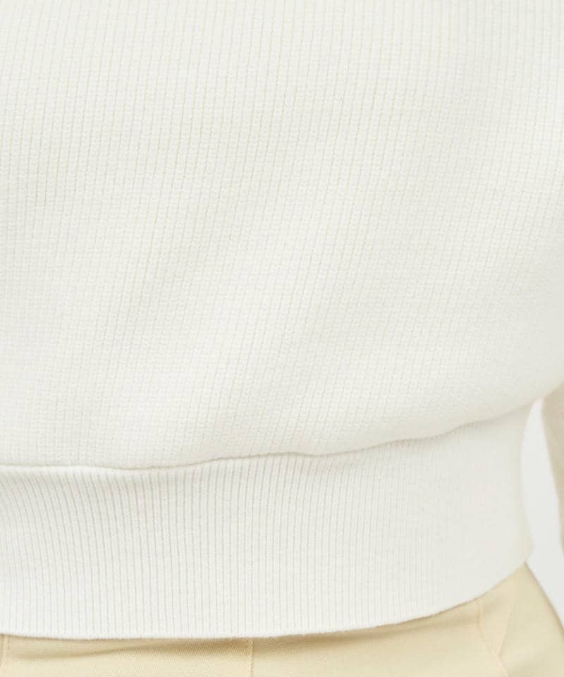 カシュクールアームフェザーニットトップス 詳細画像 オフホワイト 7
