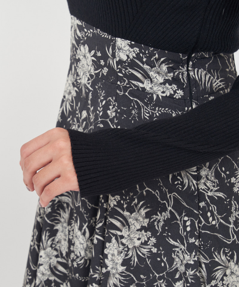 オフショルドッキングフラワーワンピース 詳細画像 ベージュ 5