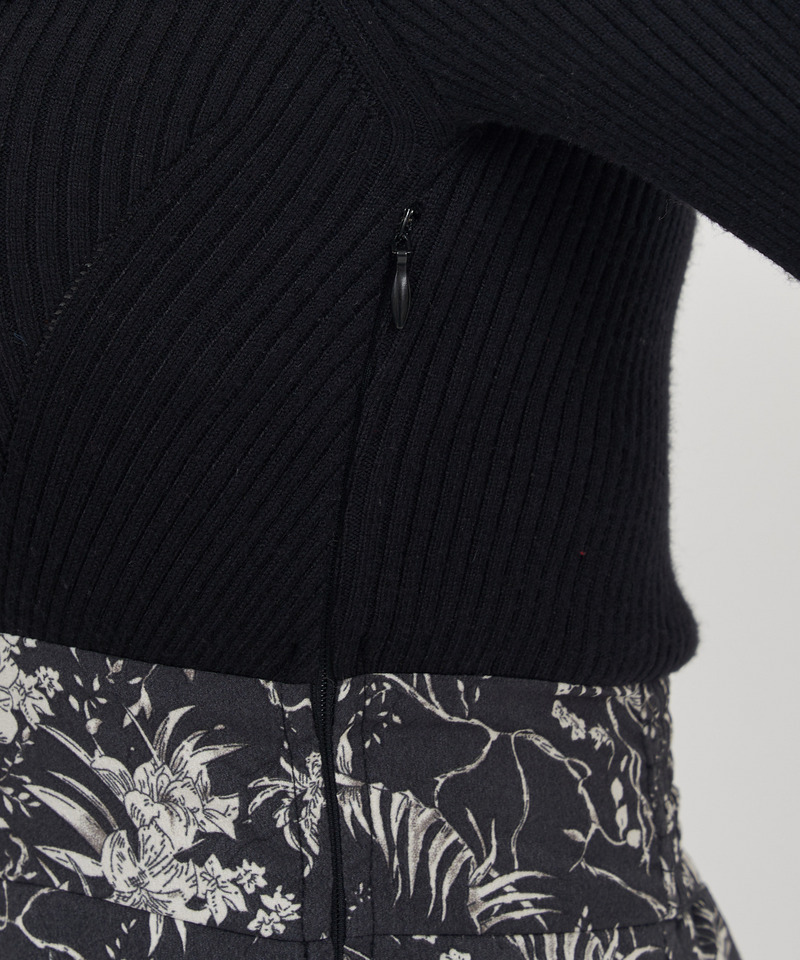 オフショルドッキングフラワーワンピース 詳細画像 ベージュ 6