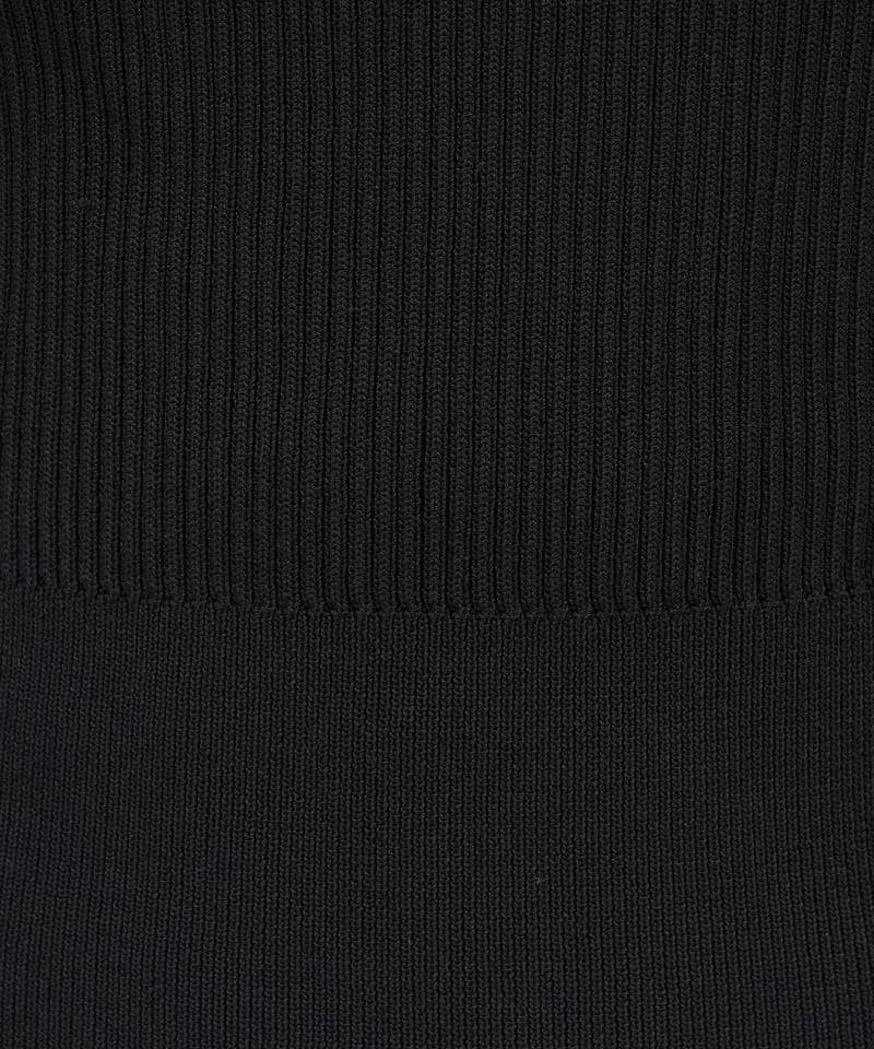 カットアウトボリュームスリーブニットトップス 詳細画像 ブラック 8