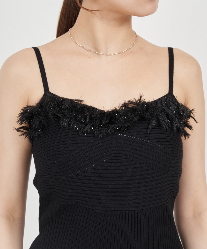 ボレロ付トリミングラメフェザーミニワンピース 詳細画像 ピンク 4