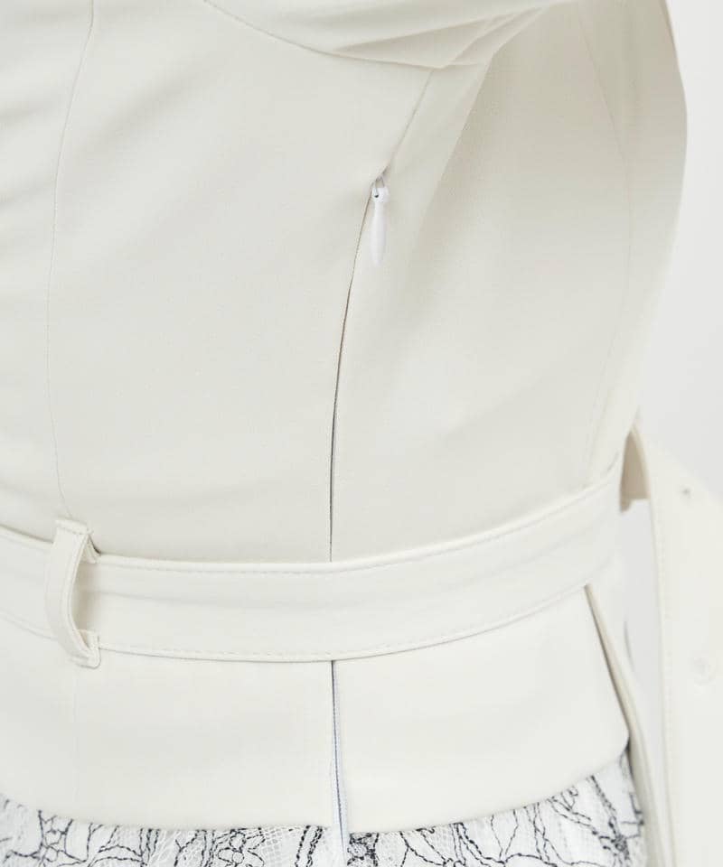 レースプリーツジャケットワンピース 詳細画像 オフホワイト 8