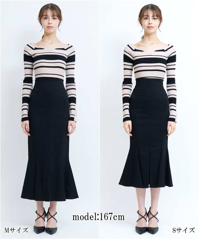 ガムストレッチマーメイドスカート&rsquo;24ｓ 詳細画像 ベージュ 8