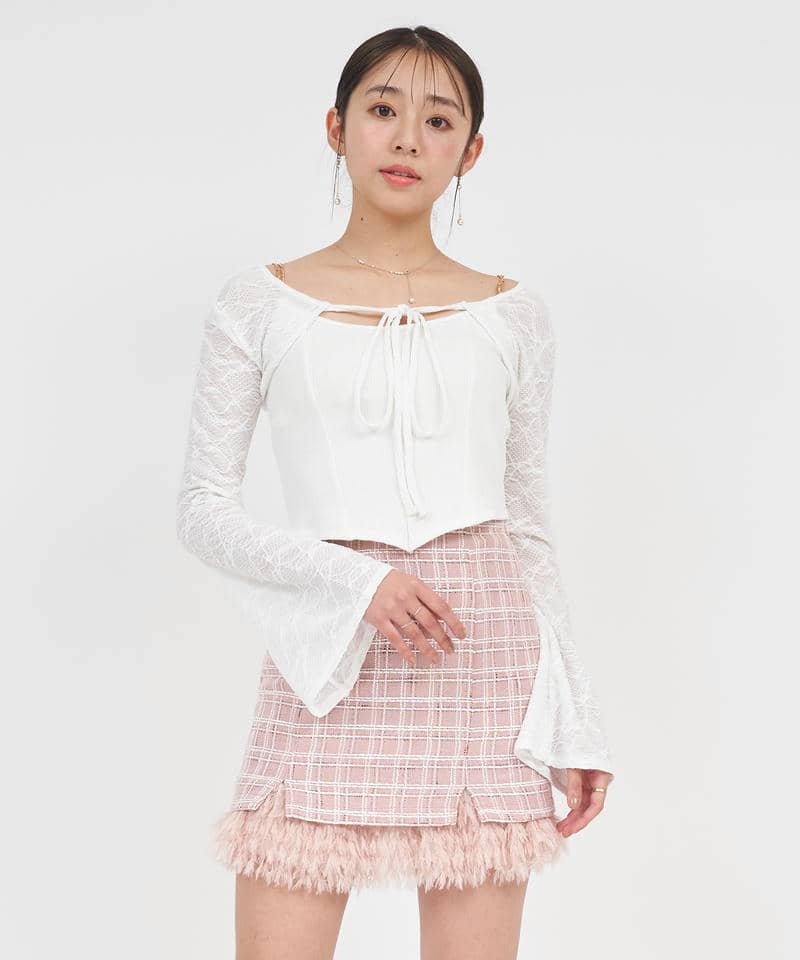 チェーンストラップキャミボレロアンサンブル 詳細画像 オフホワイト 1