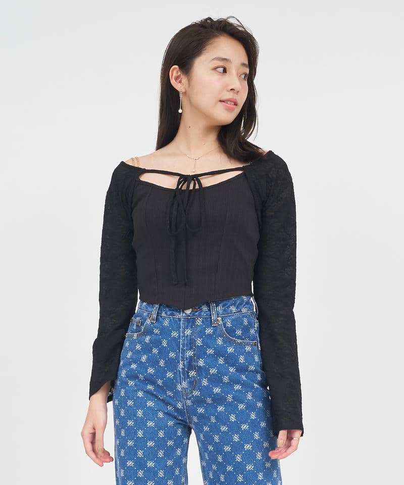 チェーンストラップキャミボレロアンサンブル 詳細画像 ブラック 1