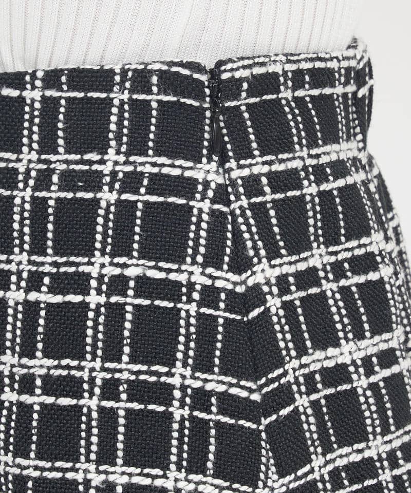 ラメフェザーツイードミニスカート 詳細画像 ブラック 5