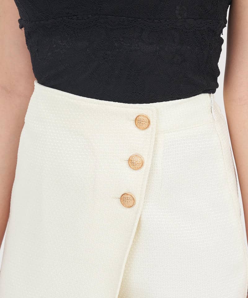 ラップデザインミニスカパン 詳細画像 オフホワイト 4