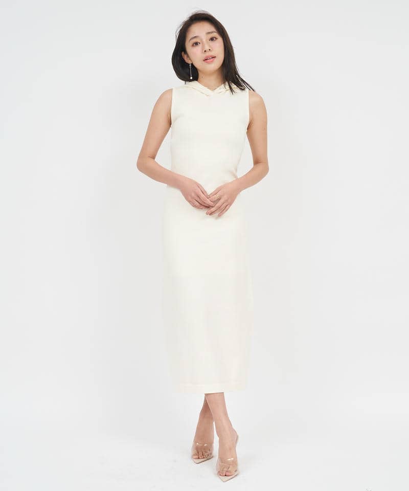 アームウォーマー付フードタイトワンピース 詳細画像 オフホワイト 8