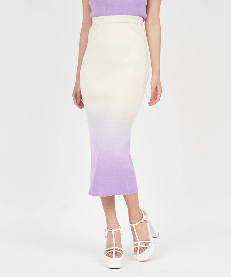 グラデーションロングタイトスカート 詳細画像 パープル 1