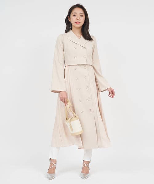 Many Wayプリーツロングコート 詳細画像