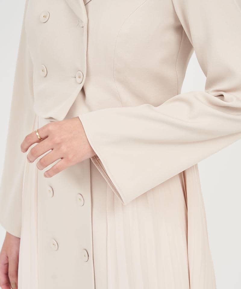 Many Wayプリーツロングコート 詳細画像 ベージュ 5