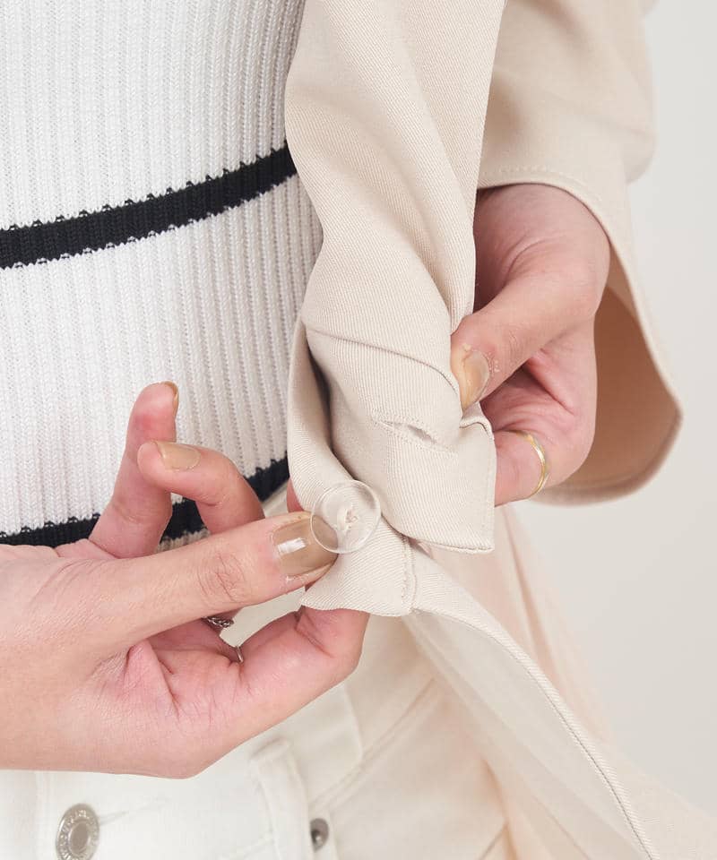 Many Wayプリーツロングコート 詳細画像 ベージュ 8