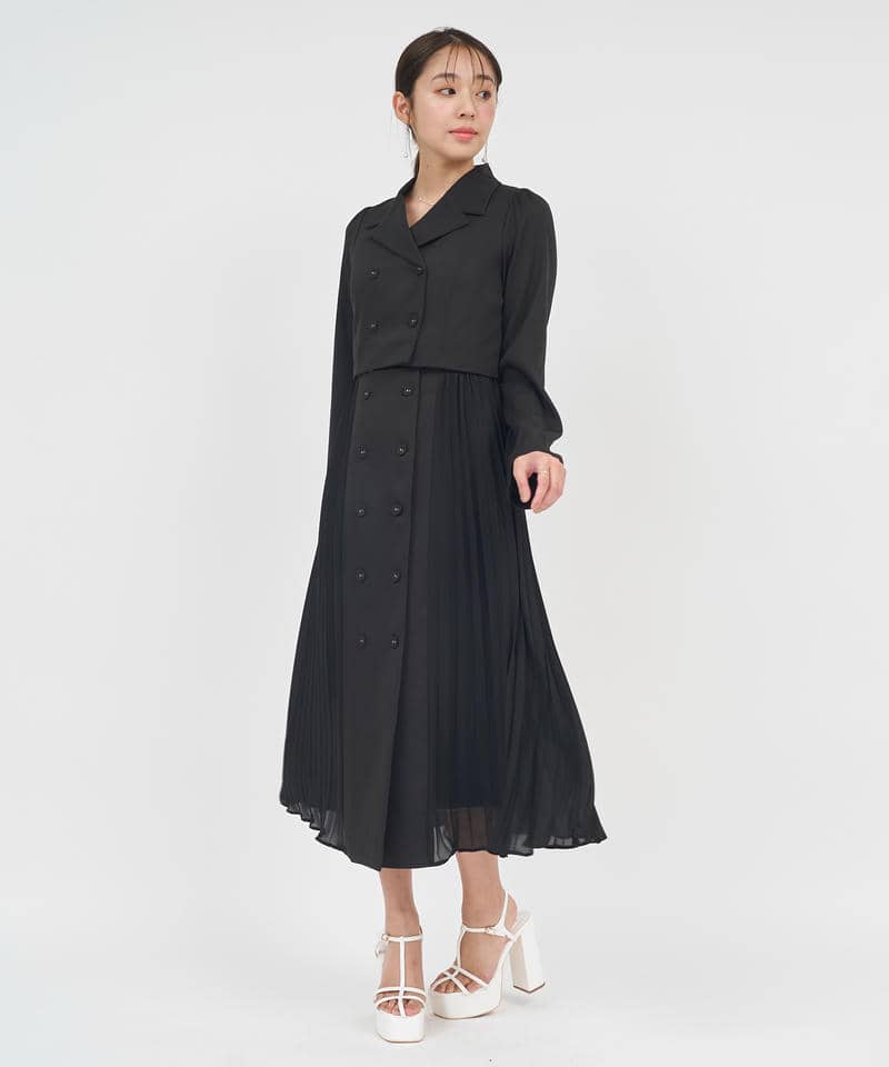 Many Wayプリーツロングコート 詳細画像 ブラック 1