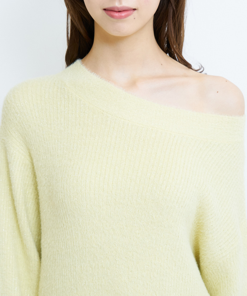 ラメシャギーニットミニワンピース 詳細画像 ベージュ 4