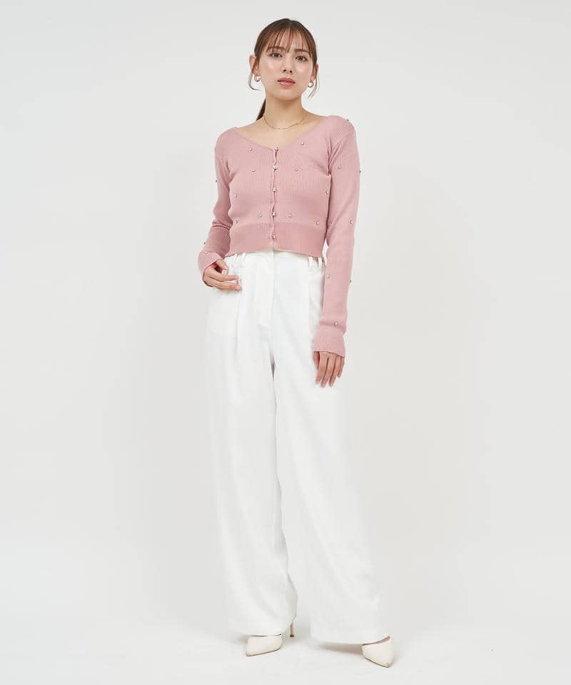 ビジューカーディガン 詳細画像 ピンク 2