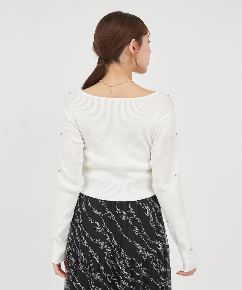 ビジューカーディガン 詳細画像 ピンク 4