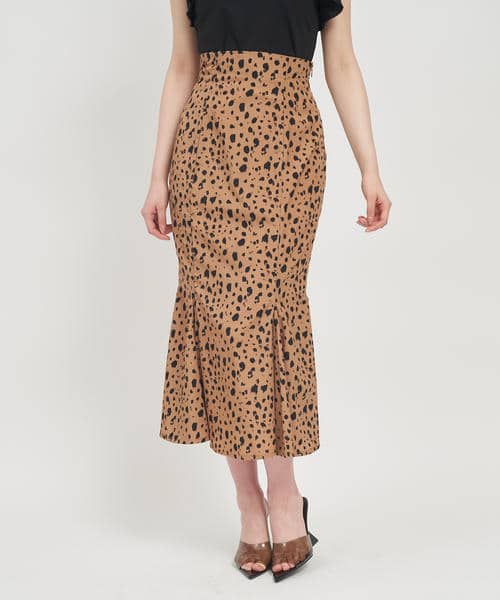 ダルメシアン柄マーメイドスカート 詳細画像
