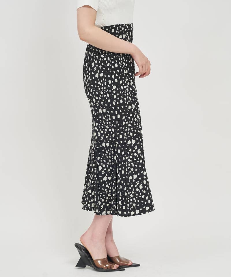 ダルメシアン柄マーメイドスカート 詳細画像 ブラック 2