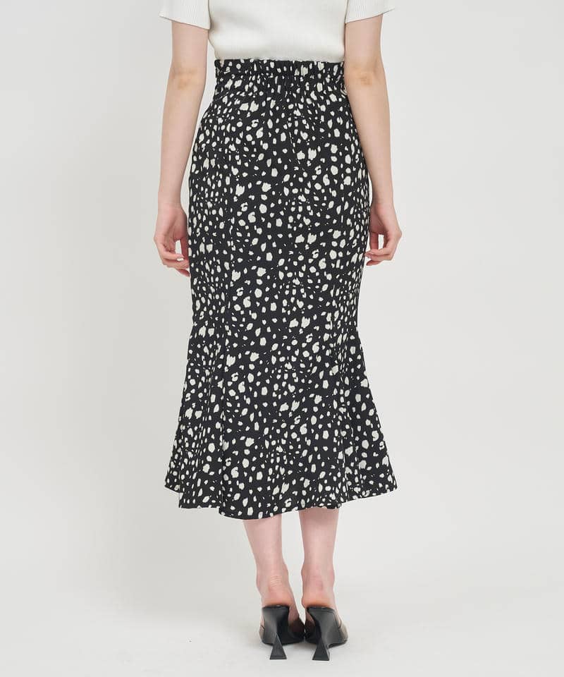 ダルメシアン柄マーメイドスカート 詳細画像 ブラック 3