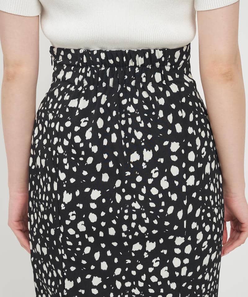 ダルメシアン柄マーメイドスカート 詳細画像 ブラック 5