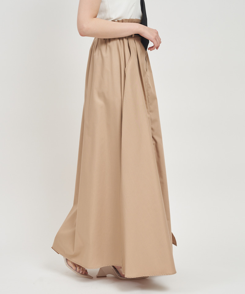 ベルト付スリットワイドスカート 詳細画像 ブラック 3