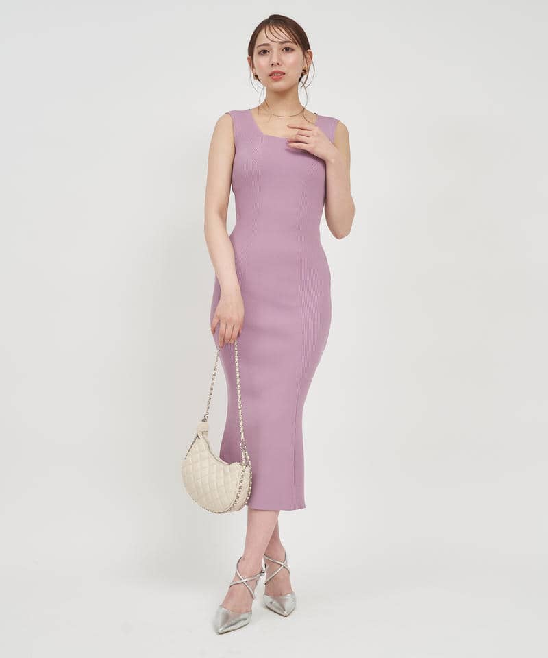 カラーニットタイトワンピース 詳細画像 ピンク 1