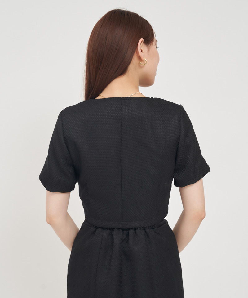 半袖ノーカラーコンパクトジャケット 詳細画像 ピンク 4