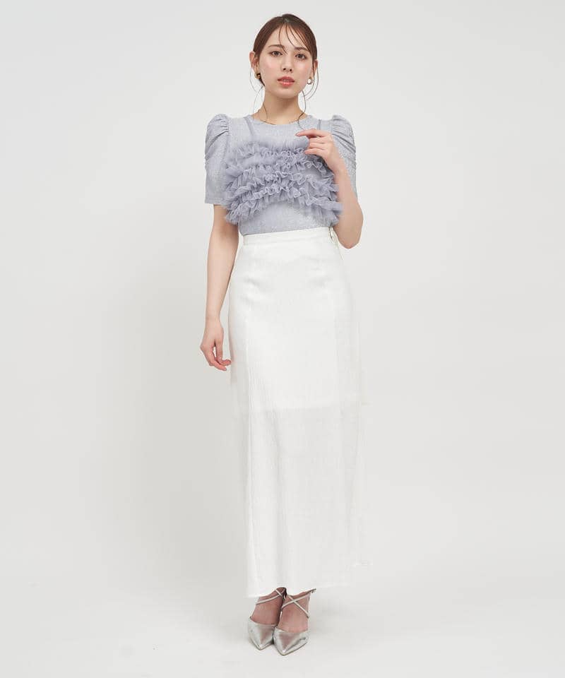 ドロストベルトロングナロースカート 詳細画像 オフホワイト 2