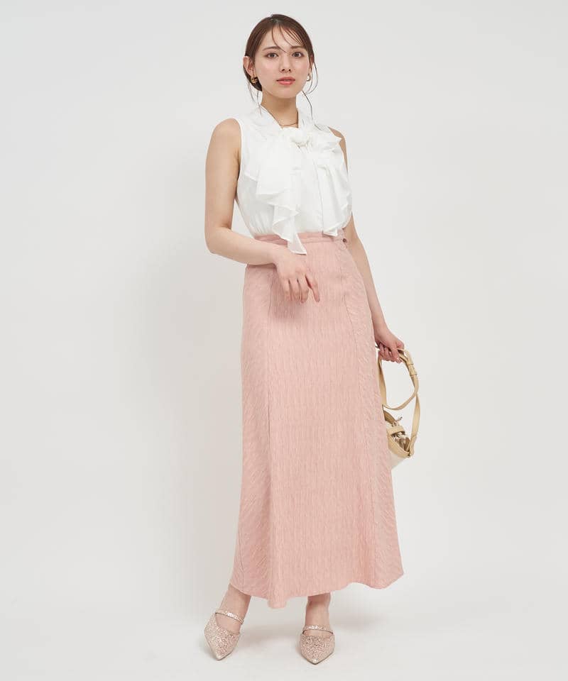 ドロストベルトロングナロースカート 詳細画像 ピンク 10