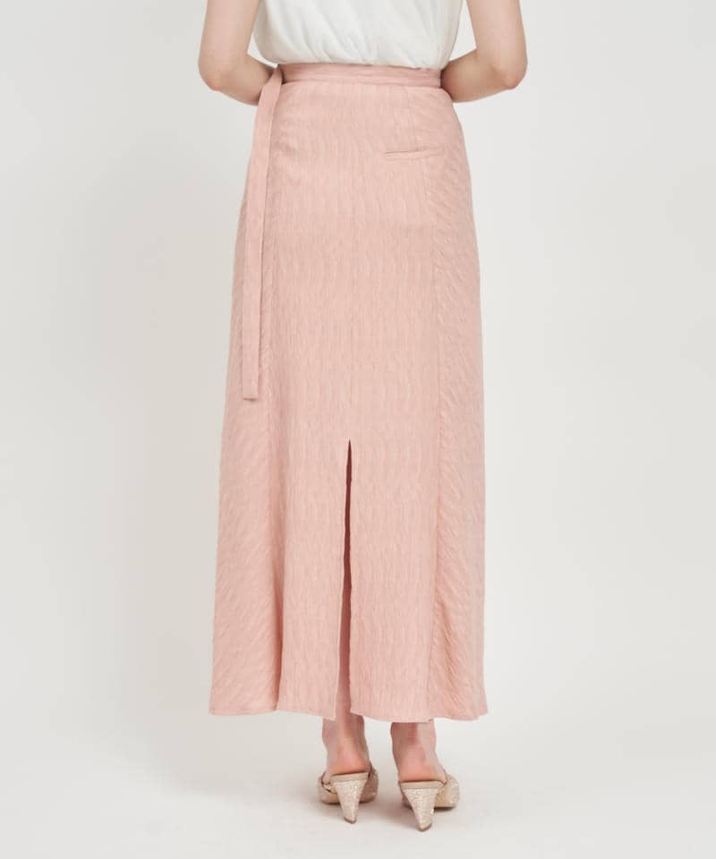 ドロストベルトロングナロースカート 詳細画像 ピンク 3