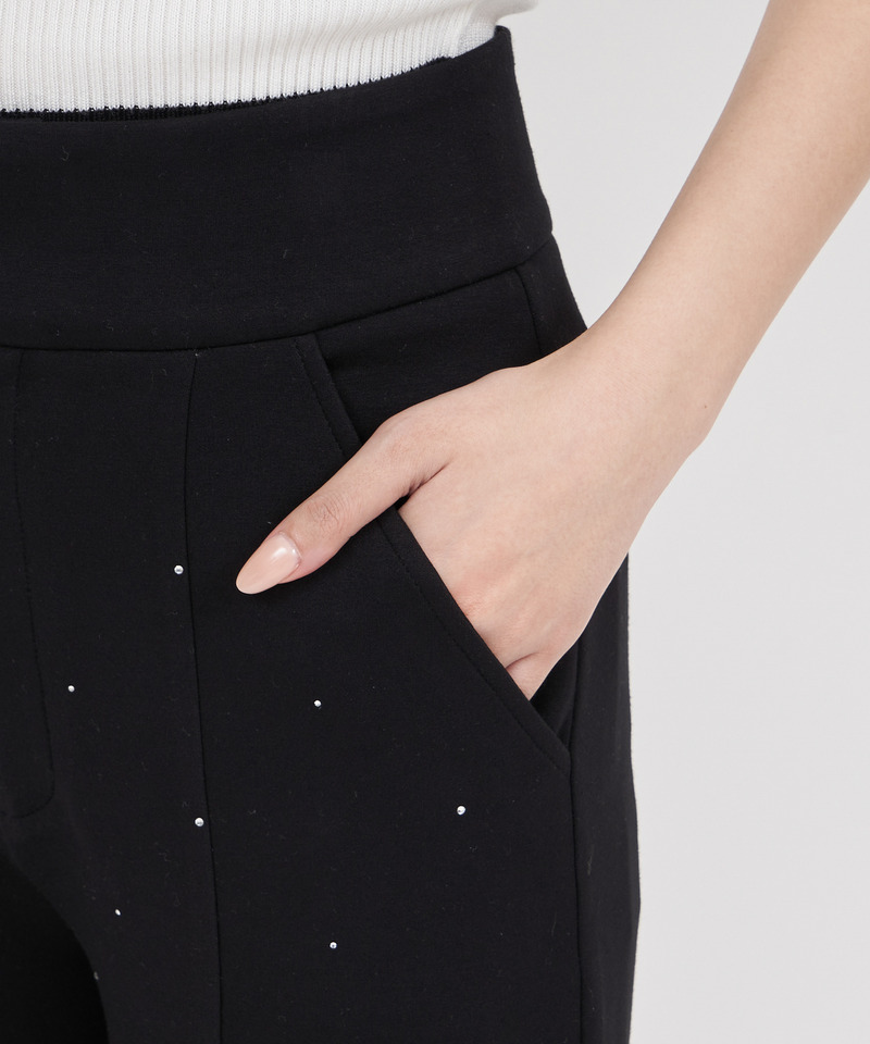 ラインストーンカットワイドパンツ 詳細画像 グレー 8