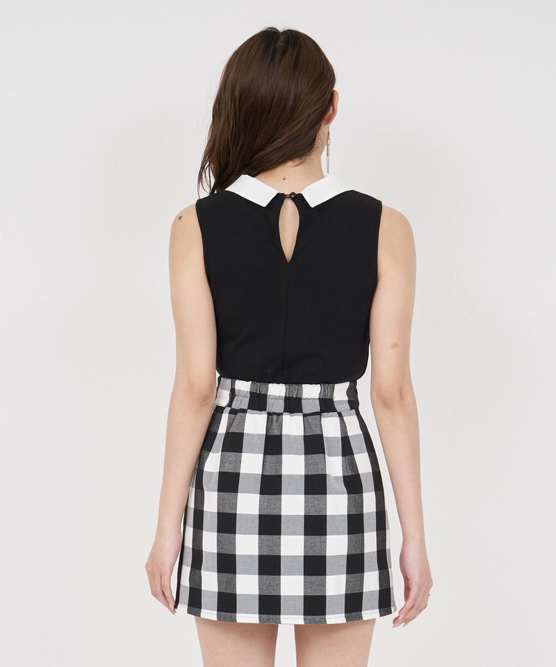 衿付2wayカットリブトップス 詳細画像 グレー 4