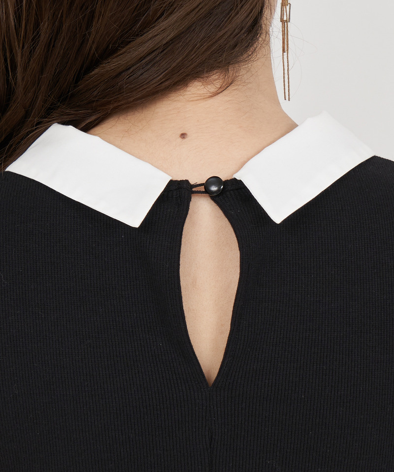 衿付2wayカットリブトップス 詳細画像 グレー 6