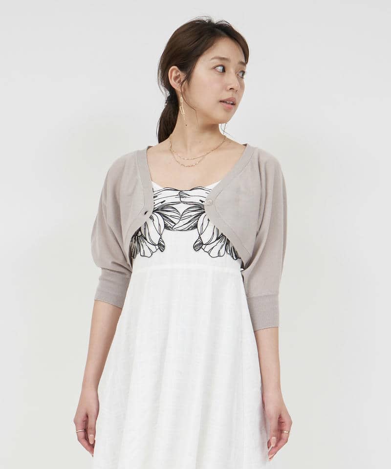 ショートシアーボレロ 詳細画像 グレー 1