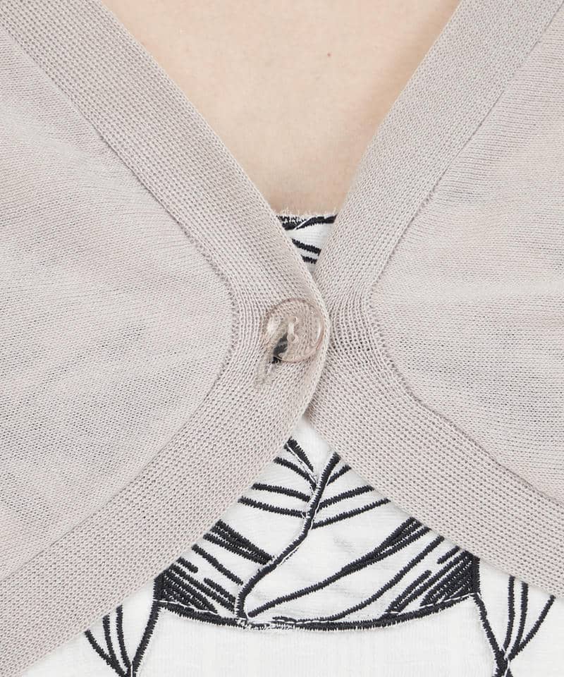 ショートシアーボレロ 詳細画像 グレー 5