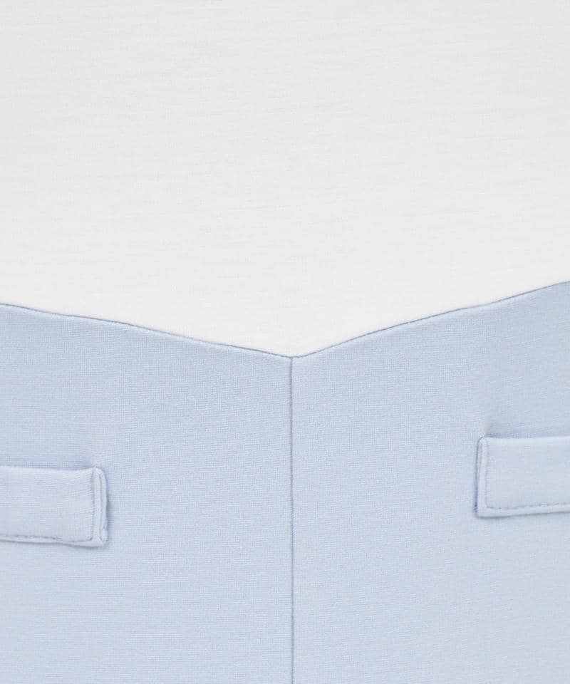 【丈が選べる】エンブレム刺しゅうカットタイトワンピース 詳細画像 ブルー 8