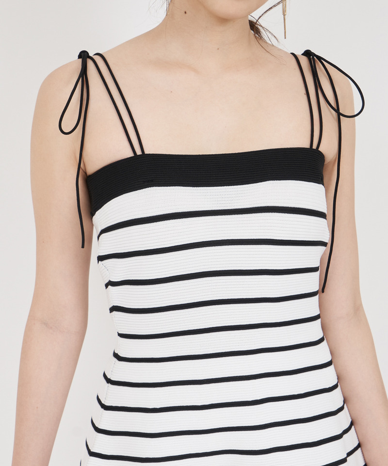 【丈が選べる】配色ベアフレアミニワンピース 詳細画像 イエロー 4