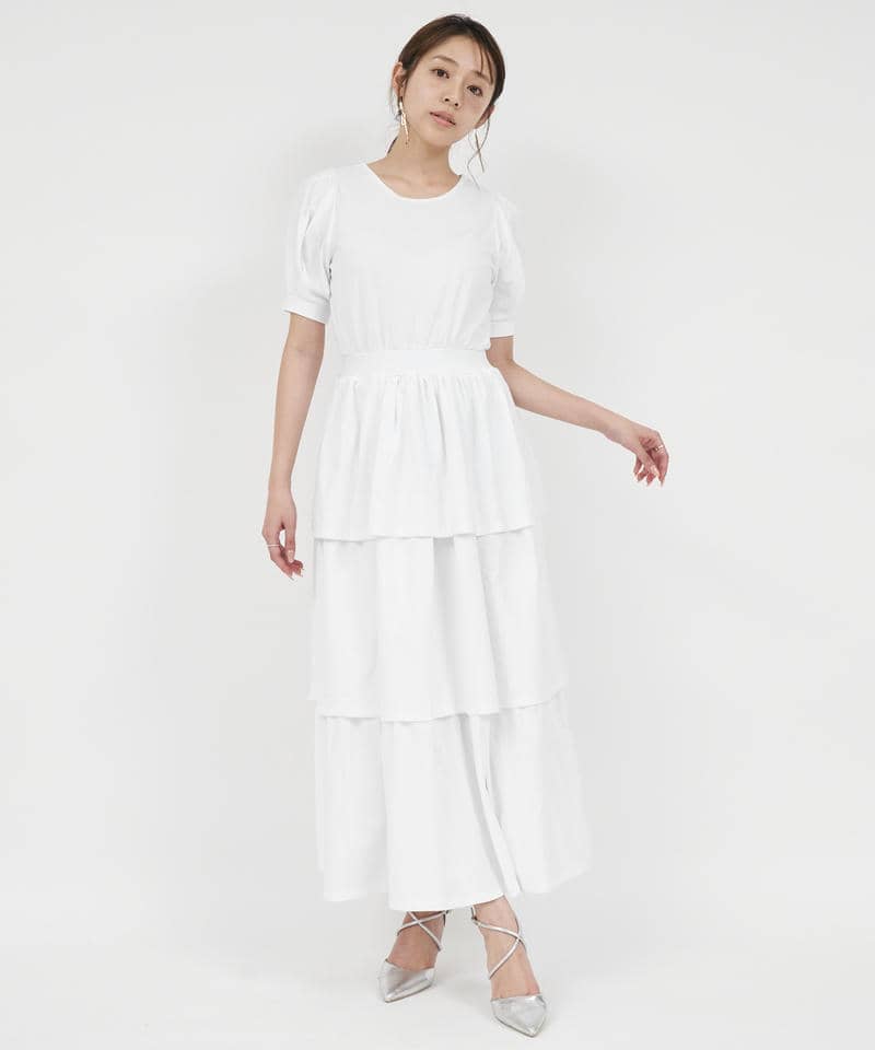 カットティアードワンピース 詳細画像 オフホワイト 1