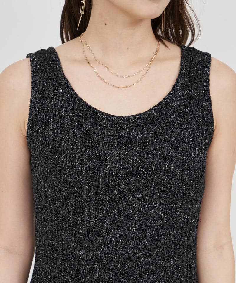 透かし編みニットマキシワンピース 詳細画像 ブラック 4