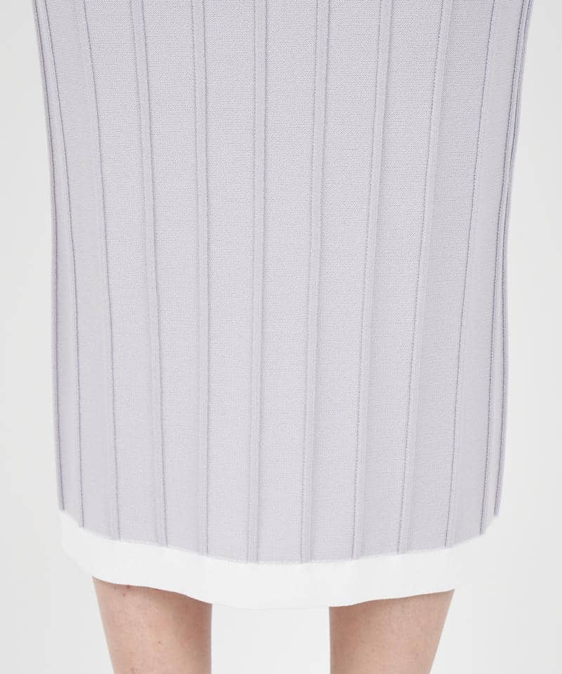 配色タイトニットスカート 詳細画像 パープル 5