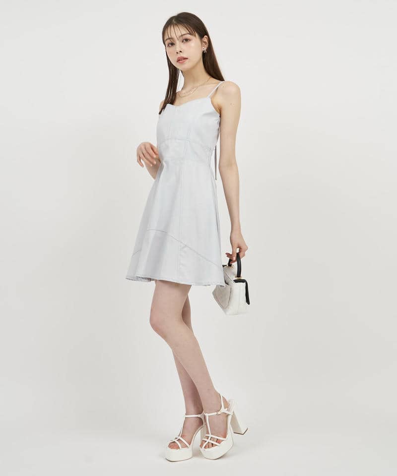 キャミフレアミニワンピース 詳細画像 ライトグレー 1