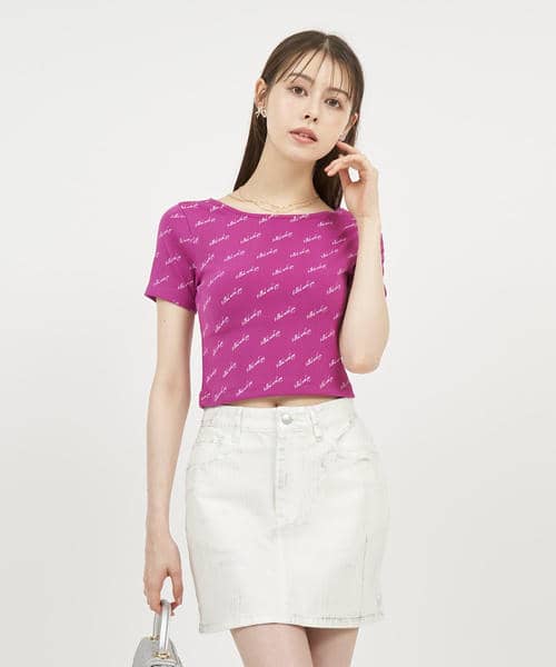 レタリングコンパクトカットソー 詳細画像