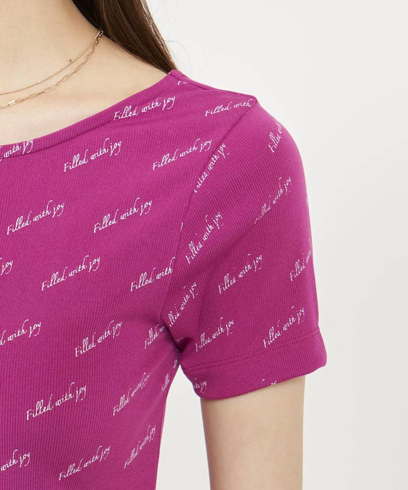 レタリングコンパクトカットソー 詳細画像 ピンク 5