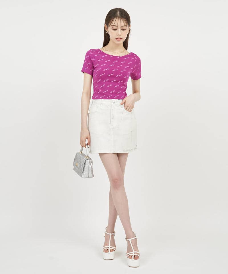 レタリングコンパクトカットソー 詳細画像 ピンク 7