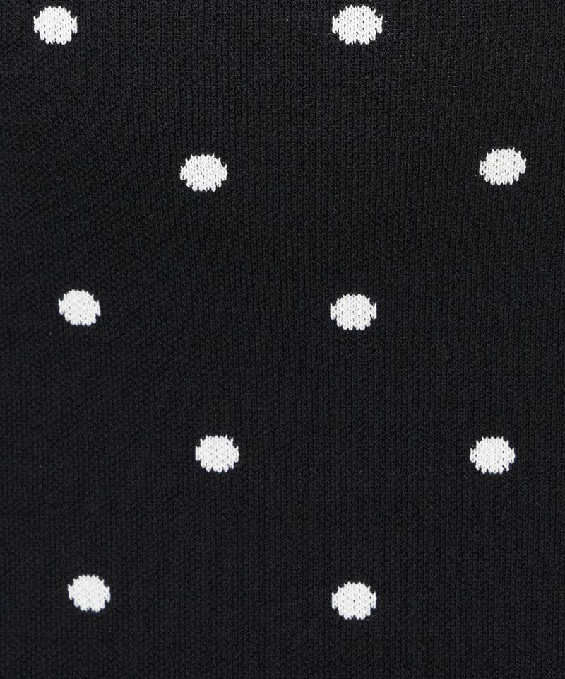 パフスリロゴ刺しゅうニットミニワンピース 詳細画像 ドット 7