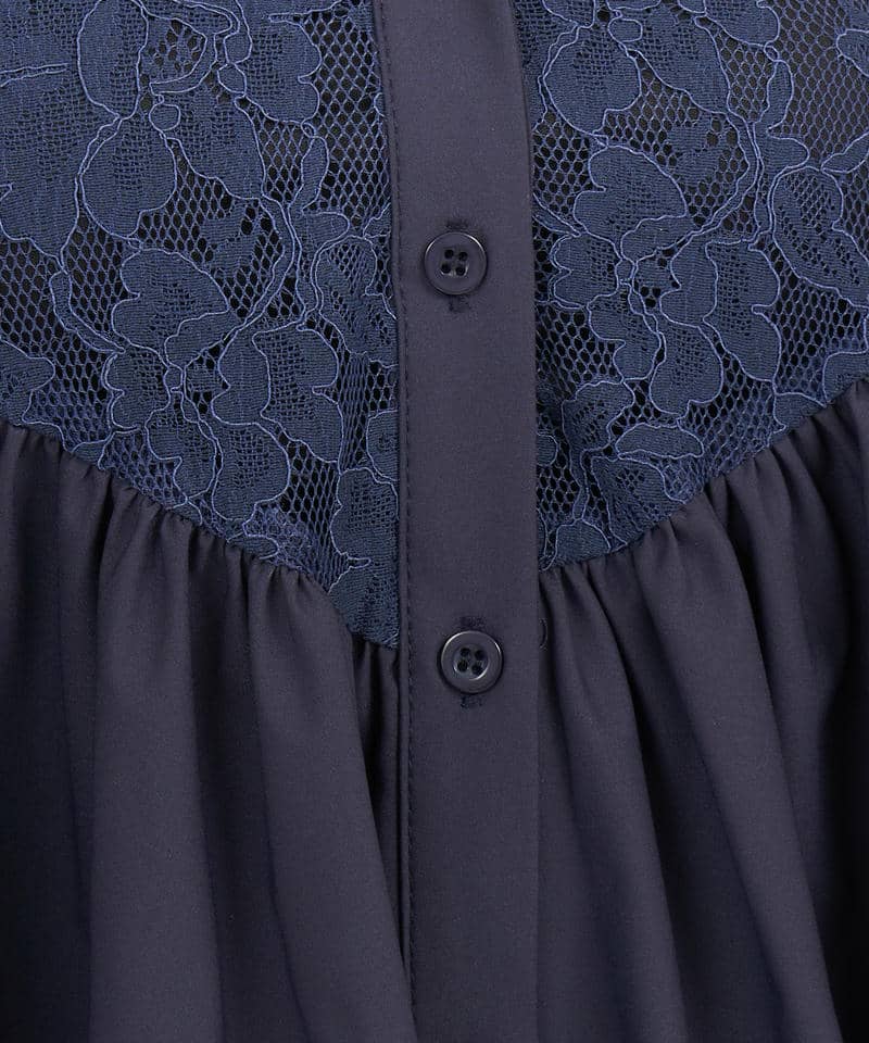 イレヘムレースブラウス 詳細画像 ネイビー 6